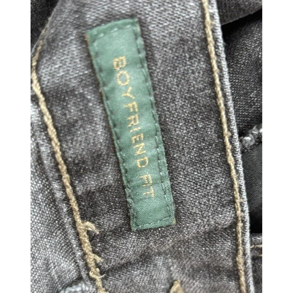 Lauren Jeans Co. Ralph Lauren Jeans Womens 16 Black Denim Boyfriend Fit Casual